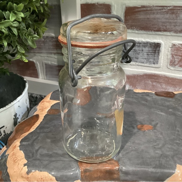 Vintage Hazels Candies Glass Jar - Metal Flip Clasp Top - Collectible - Rare - Picture 6 of 11